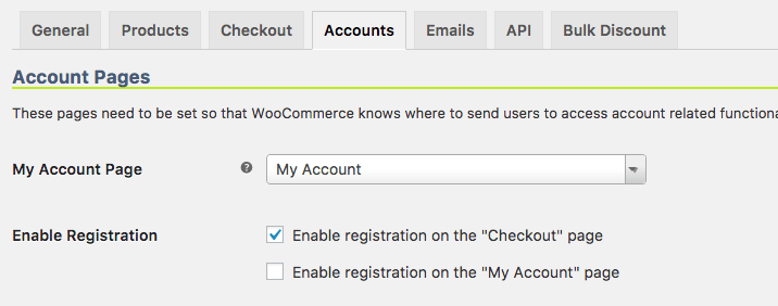 WooCommerce Enable registration on the "Checkout" page