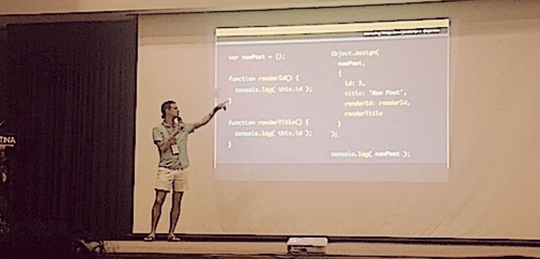 Zac Gordon Advanced JavaScript Topics Talk at WordCamp San José Costa Rica